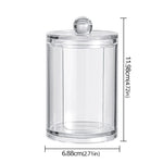 boîtes rangement cosmétiques réutilisables transparentes couvercle sphérique moderne minimaliste coton tige disques coton tampons