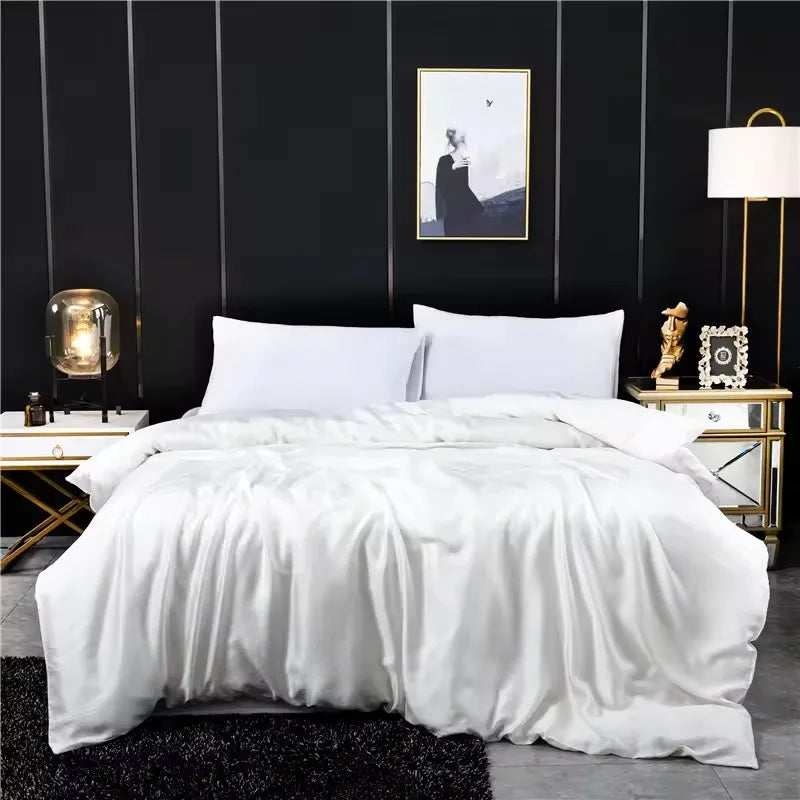 housse couette lyocell eucalyptus bleu marine blanc rose bleu clair gris lisse moderne durable