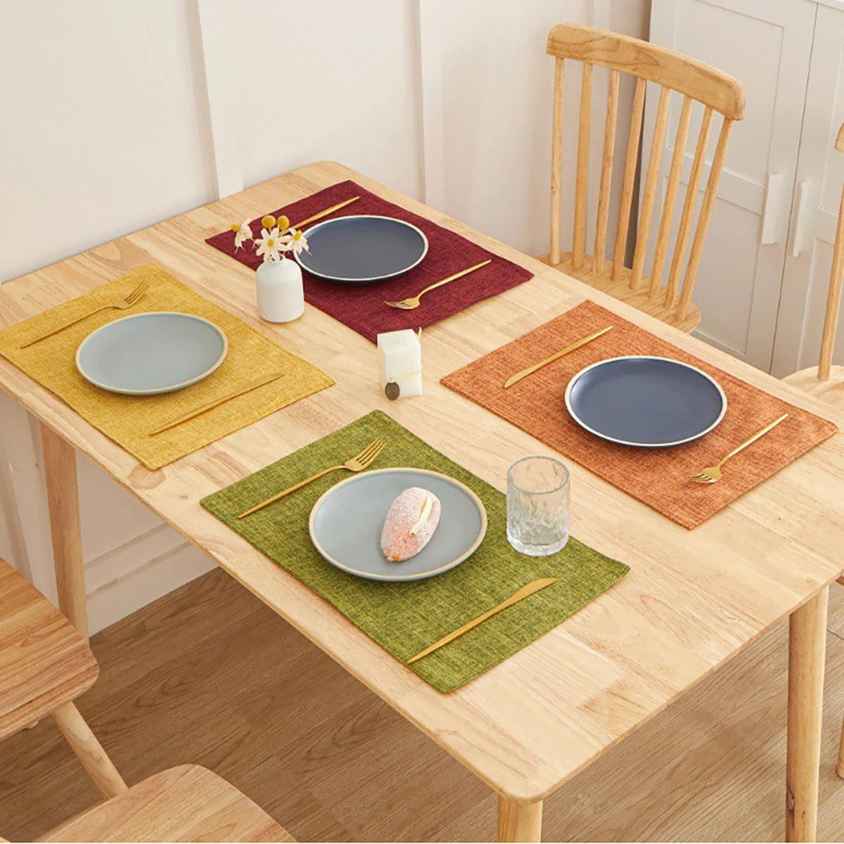 tapis table rectangle lin respectueux environnement isolation thermique facile nettoyage hygiène