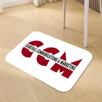 tapis moderne rayures horizontales rouge noir blanc anti dérapant maison salon entrée
