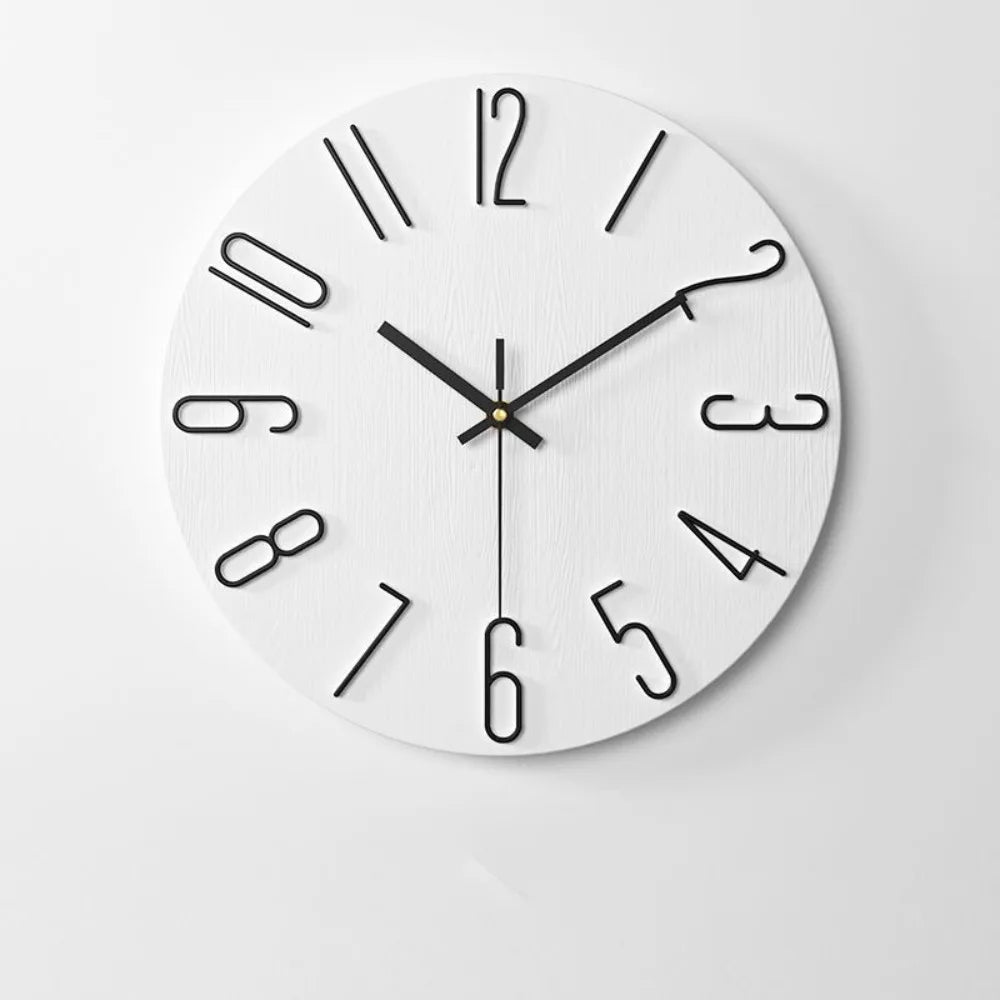 horloge murale bleu doré minimaliste fixation 30cm chambre coucher moderne numéros 3d opaques