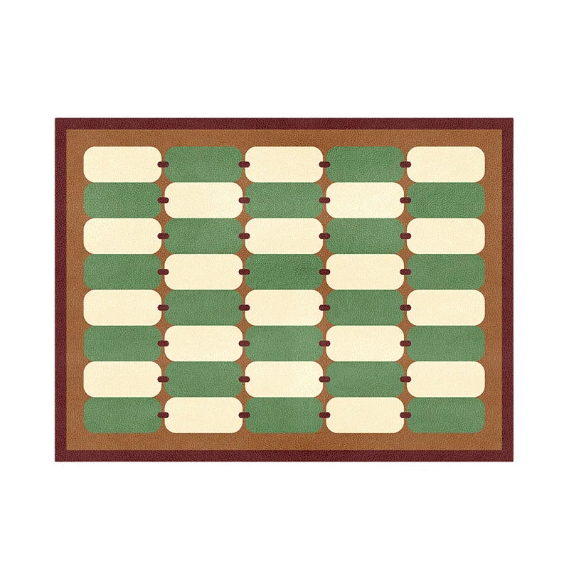 tapis table moderne rectangulaire vert marron camouflage antidérapant lavable réutilisable 30x40cm