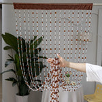rideau violet blanc boho chic opacité texturé crochets métalliques 100cmx200cm