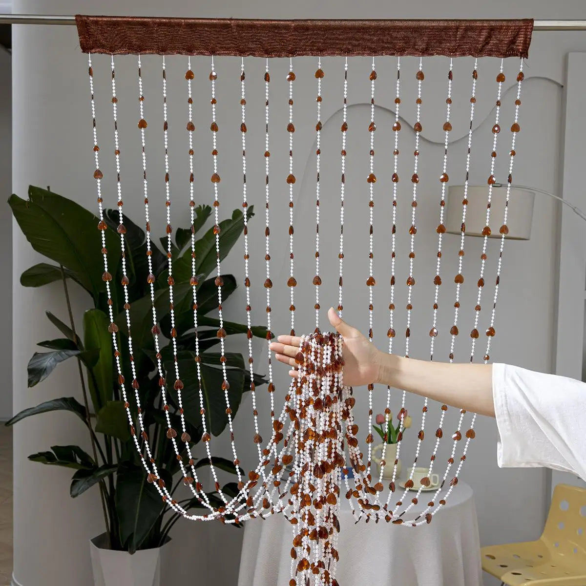 rideau violet blanc boho chic opacité texturé crochets métalliques 100cmx200cm