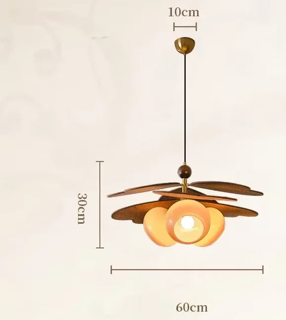 Lampe suspendue moderne ampoules LED toiles lin marron clair chambre salle manger