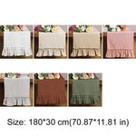 table cuisine chemin table classique rustique uni doux vert foncé rose gris beige clair