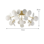Suspension lumineuse moderne verre dépoli blanc bleu clair jaune rose orange pince suspension