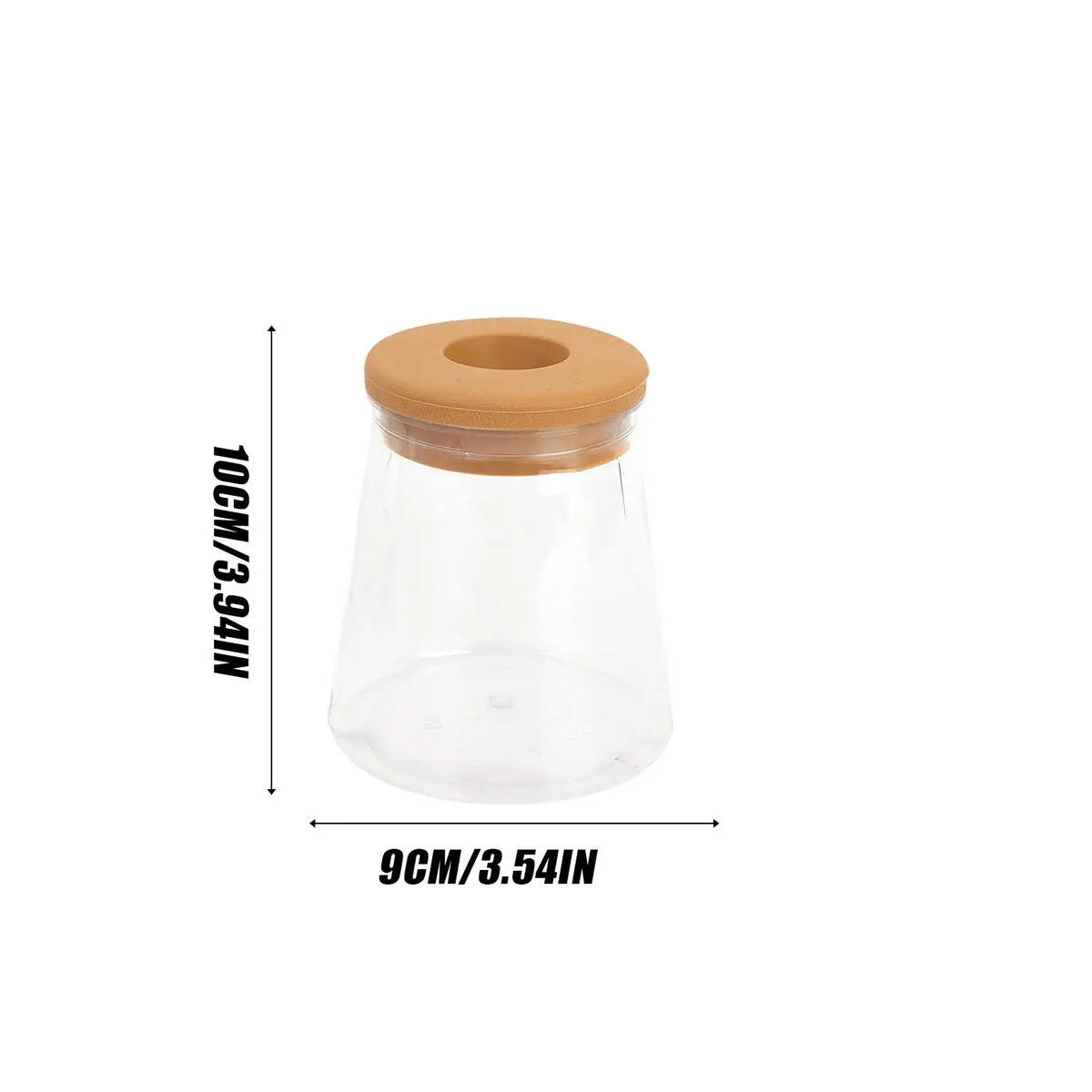 pot hydroponique transparent couvercle bois plante succulente purificateur air minimaliste moderne vase culture aquatique