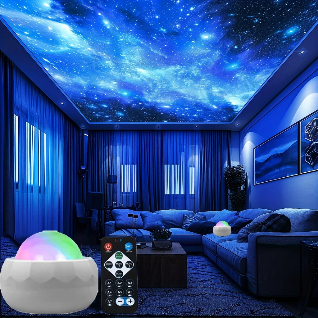 projecteur led blanc multicolore effet lumineux transparent moderne télécommande usb modes chambre enfantsDecoration