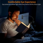 lampe lecture rechargeable led noir blanc intensité variable étude soin yeux moderne minimaliste clip