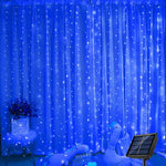 Guirlande lumineuse rideau solaire multicolore festif extérieur vacances