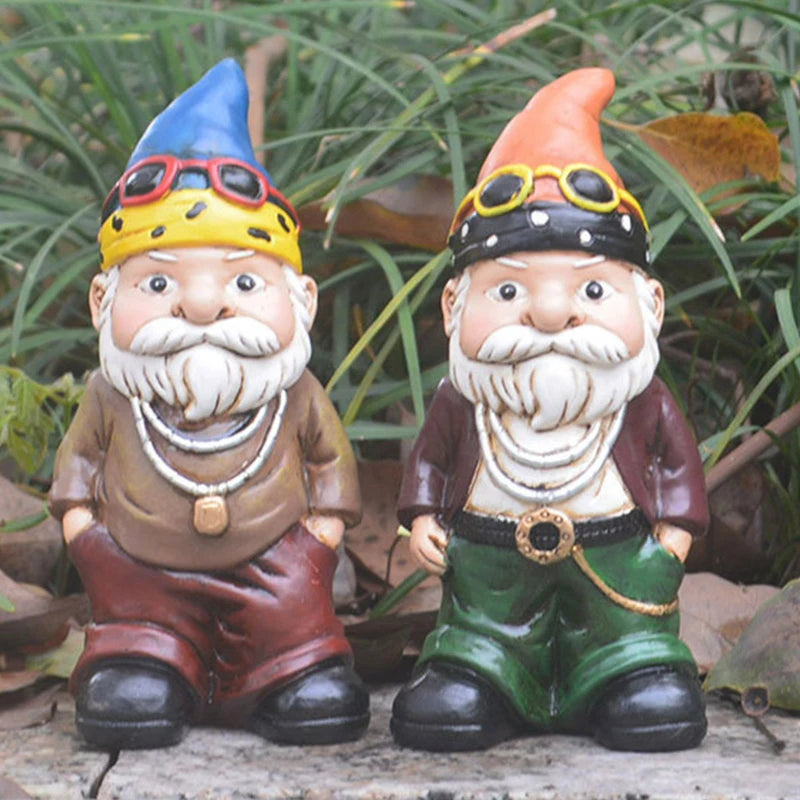 statues lutins texturées résine orange bleu vert marron blanc classique jardinageintérieurextérieur