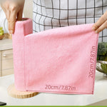 serviettes cuisine microfibre rose clair douces absorbantes modernes pratiques 20 pièces rouleau