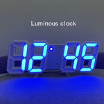 horloge digitale led moderne horaire date minimaliste cubique chiffres imposants