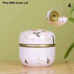 pot thé verre vintage poignée motif fleurs boisson rangement