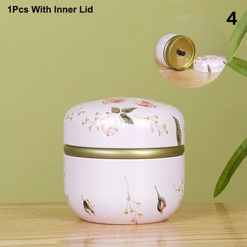 pot thé verre vintage poignée motif fleurs boisson rangement