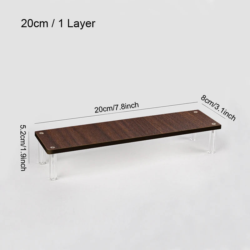 présentoir bois marron moderne étagère transparent vis fixations mariage anniversaire