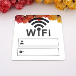 panneau informatif moderne adhésif or noir wifi non fumant toilette 10cm