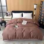 Housse de couette kaki unie 100% coton Ombre Interieur