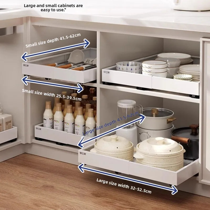 tiroir cuisine blanc moderne grille perforation largeur ajustable fixations multifonctionnels