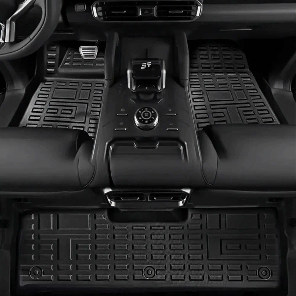 tapis sol voiture noir grille protection moderne clips fixations toutes saisons