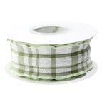 rubans carreaux polyester blanc jaune rose vert bleu marron noir classiques 2.5cm 4cm