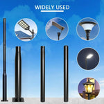 poteaux lumineux modulaires noir industriel plaque base vissage segments plaques fixations boulons écrous rondelles