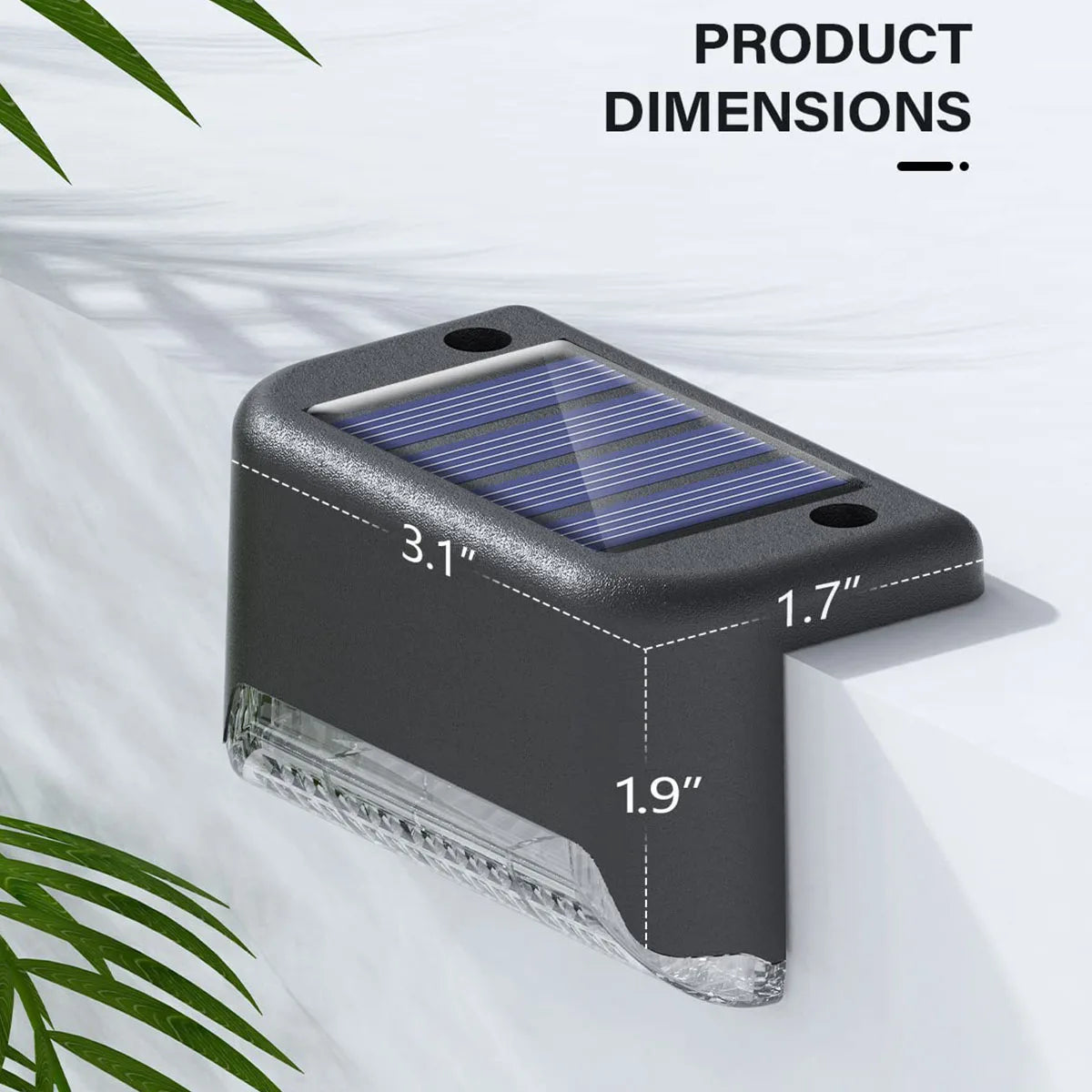 éclairage extérieur led solaire ip44 adhésif moderne transparent noir autonomie