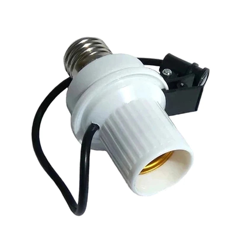 ampoule détecteur lumière automatique blanc doré texture striée moderne fonctionnel clips câble noir