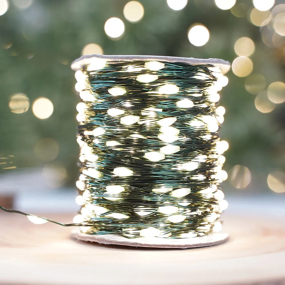 guirlande lumineuse solaire vert blanc modes étanches décoration noël