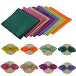 serviettes table vert rose bordeaux classiques anneaux dorés mariage anniversaire noël nhà hàng