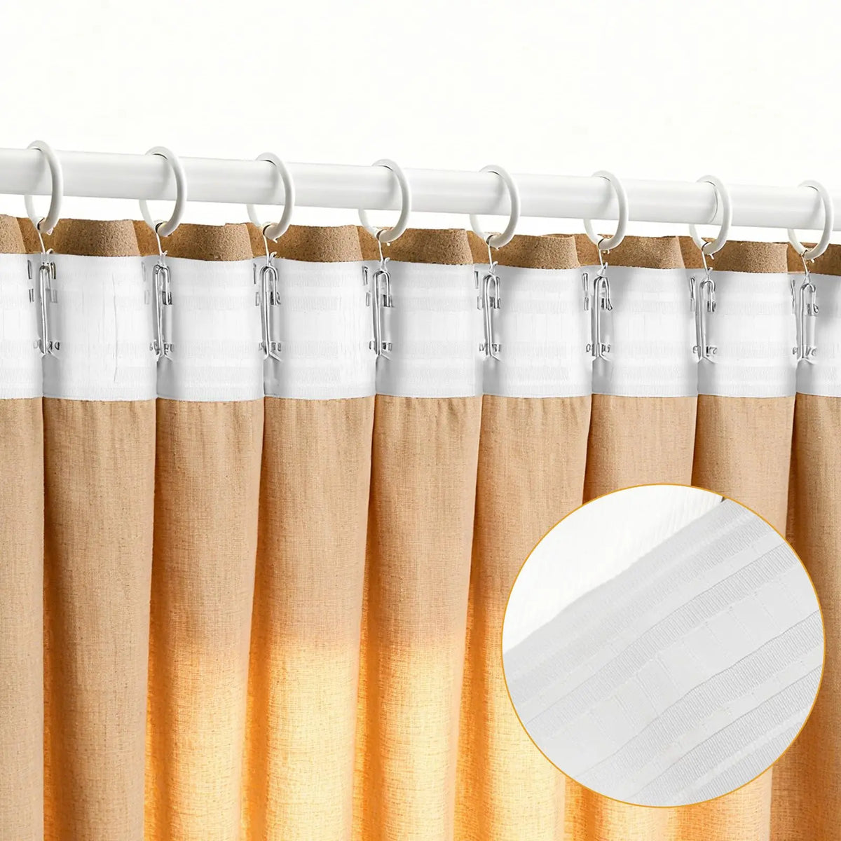 ruban rideau multifonctionnel blanc rayures horizontales moderne clips 100m 10m 15m 20m 2m 30m