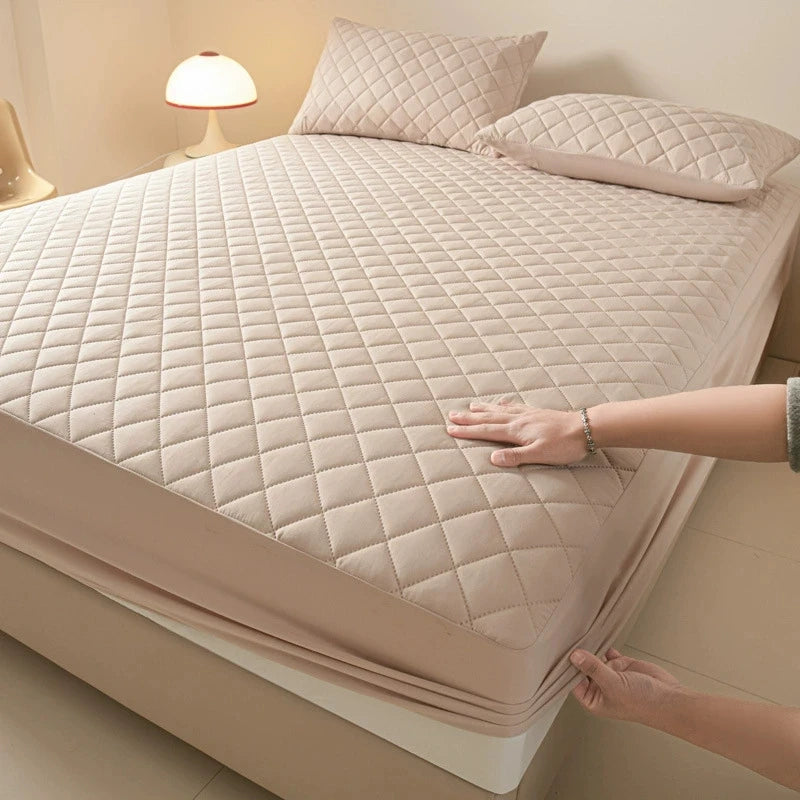 protège matelas imperméable antiallergique quilté gris moderne 14 pouces maison
