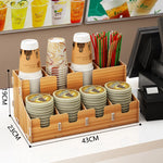support tasse bambou bois naturel accessoires bar salon thé moderne