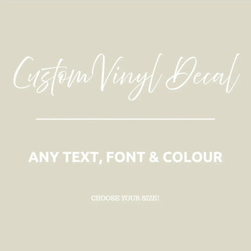 autocollant vinyle personnalisé texte libre adhésif mural meuble fenêtre cuisine noir blanc mat durable