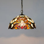Lampe suspendue Art Nouveau verre coloré floral chambre cuisine restaurant