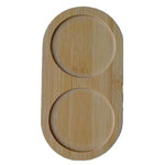assiettes bambou naturel moderne rayures horizontales différents animaux fleur chat cerf