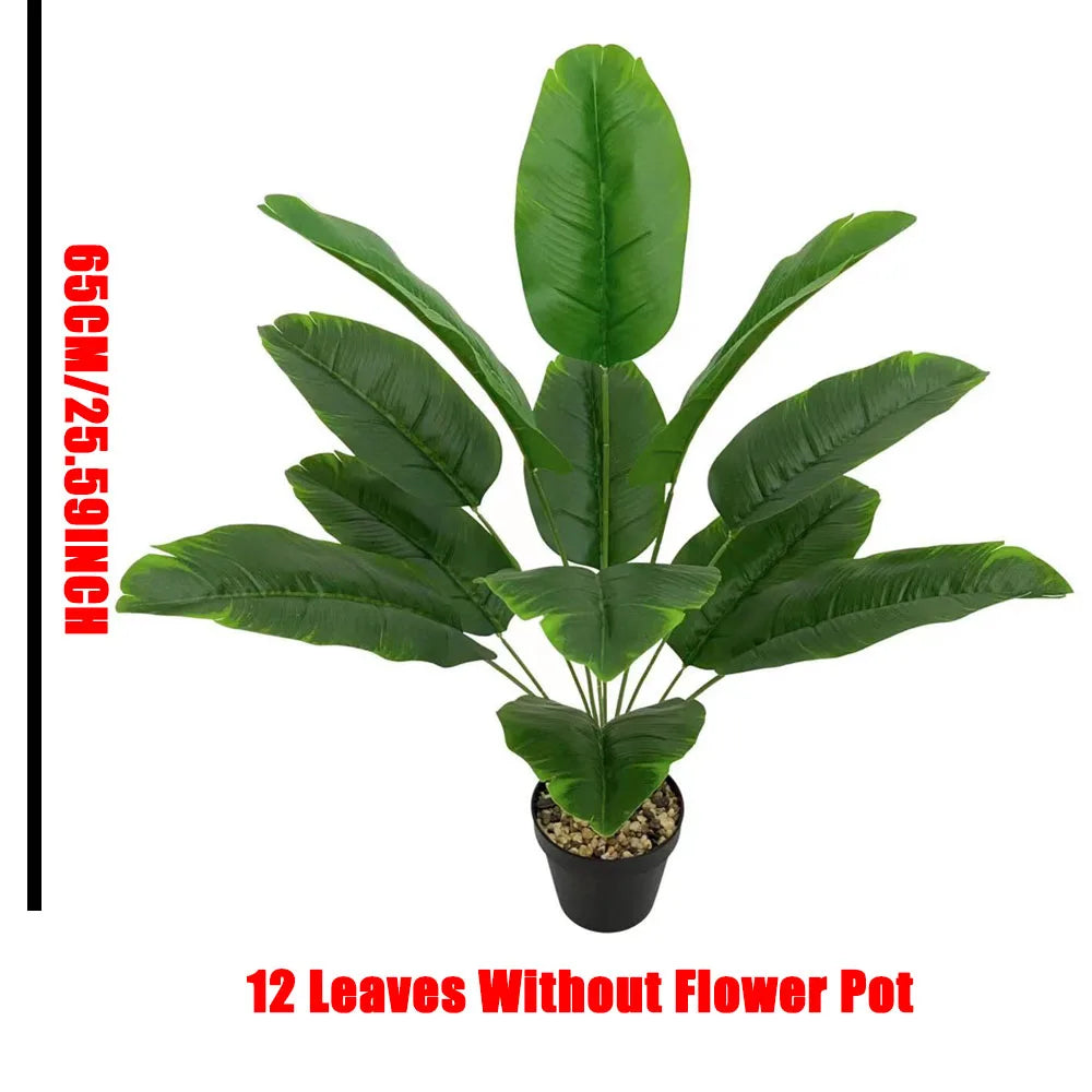feuilles larges artificielles vertes modernes extérieur decoration anniversaire tropical 18 pieces plantation sol verte