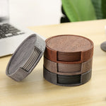 coasters texture bois gris marron moderne pièces boîte rangement elasthanne