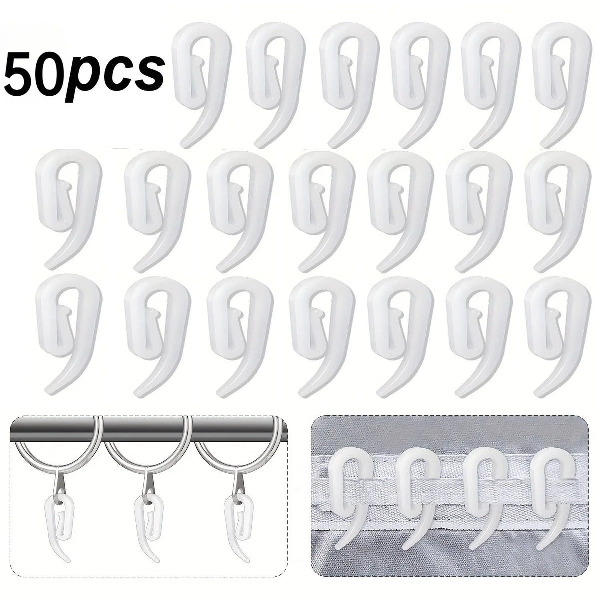 clips rideau blancs modernes fenêtres 100pcs 200pcs 500pcs accessoire décoration