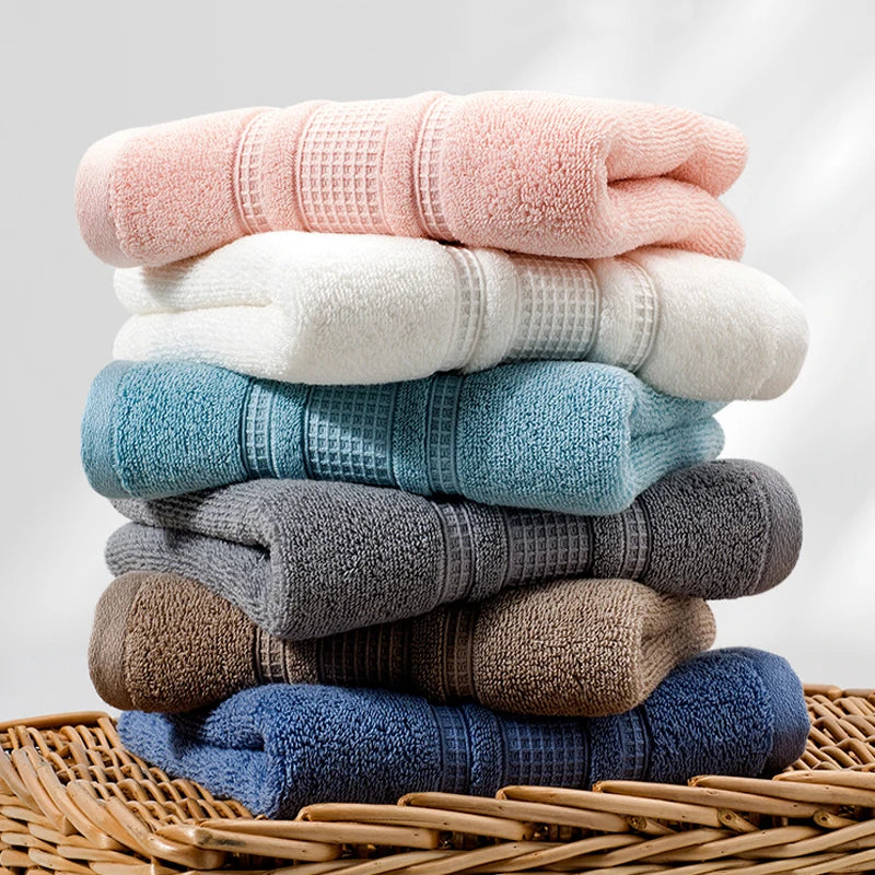 serviette visage coton rapide absorbant bleu gris rose blanc moderne douce toilette sport spa