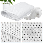 tapis bain blanc anti dérapant coussin tête ventouses alvéoles moderne sécurité salle bain