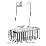 organisateur salle bain suspendu barres métalliques argenté noir moderne minimaliste porte shampoing savon