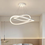 suspension lumineuse led moderne forme géométrique blanc noir minimaliste