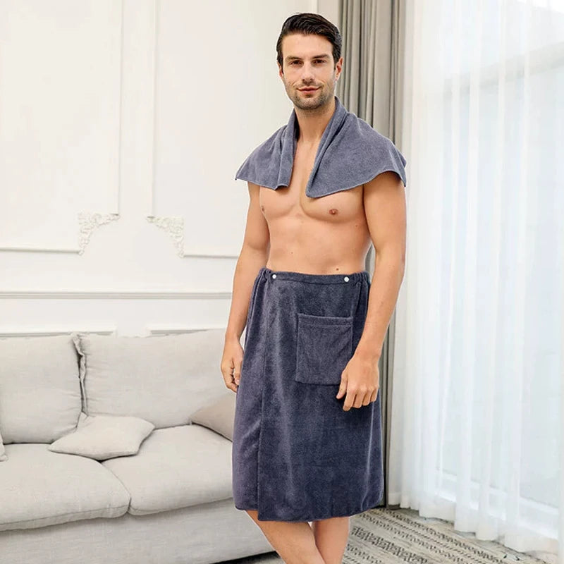 serviette toilette microfibre velours gris marron bleu blanc moderne poche élastique rapide absorption machine