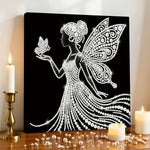 tableau décoratif brillantes motifs papillon art détaillé personnage dessins animés 25cm 25cm