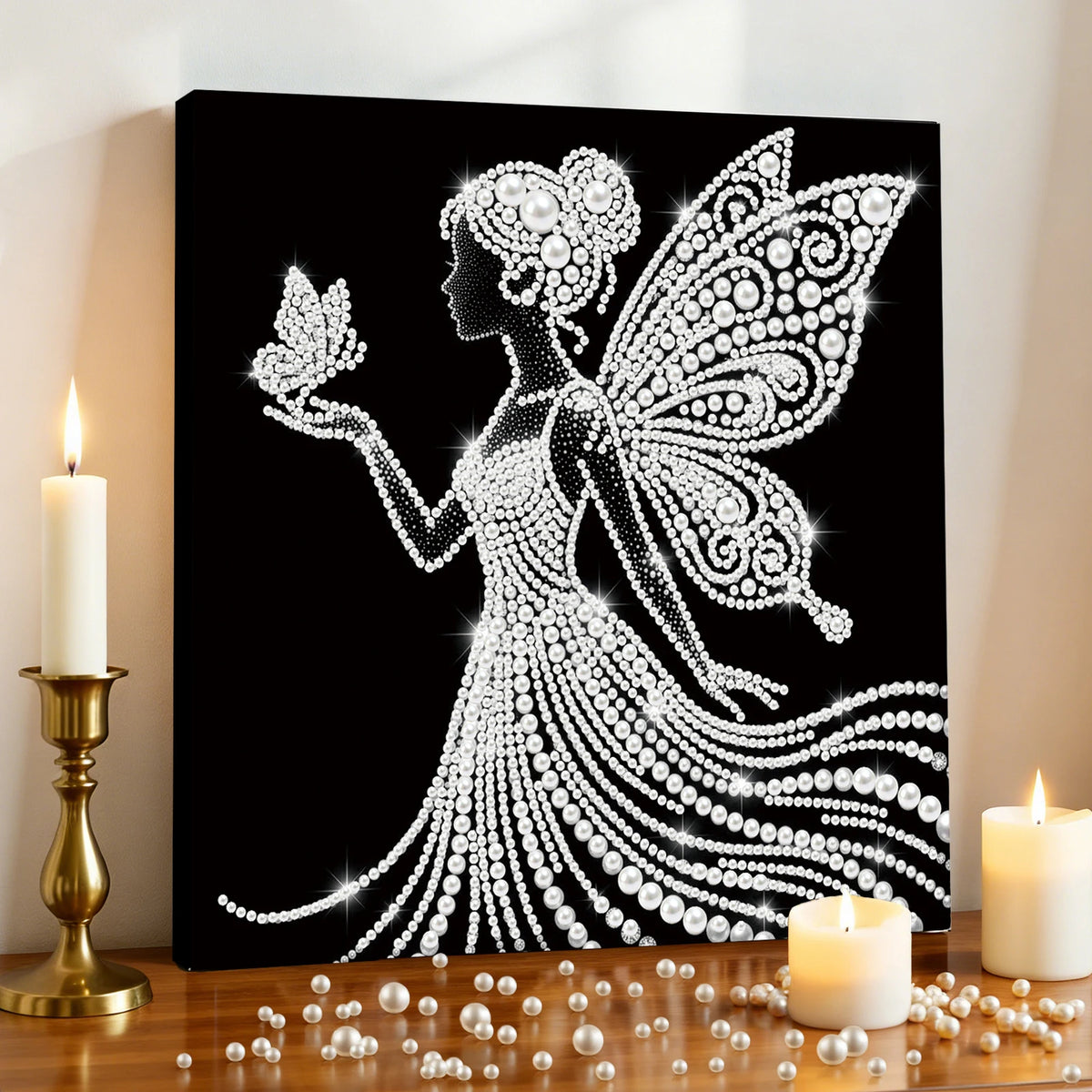 tableau décoratif brillantes motifs papillon art détaillé personnage dessins animés 25cm 25cm