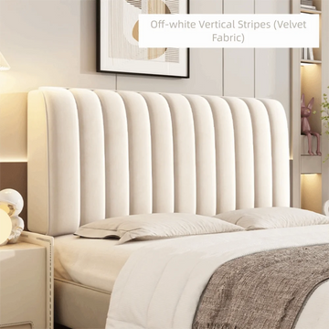 housse tête lit velours solide couleur beige clair moderne usage quatre saisons lavable