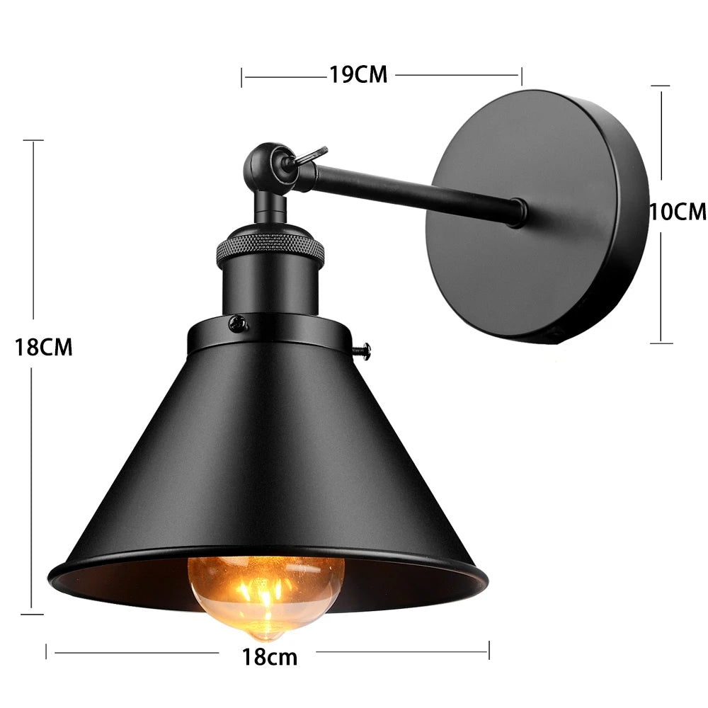 lampe murale industrielle moderne blanc doré fixée mur ampoule led étanche chambre salon