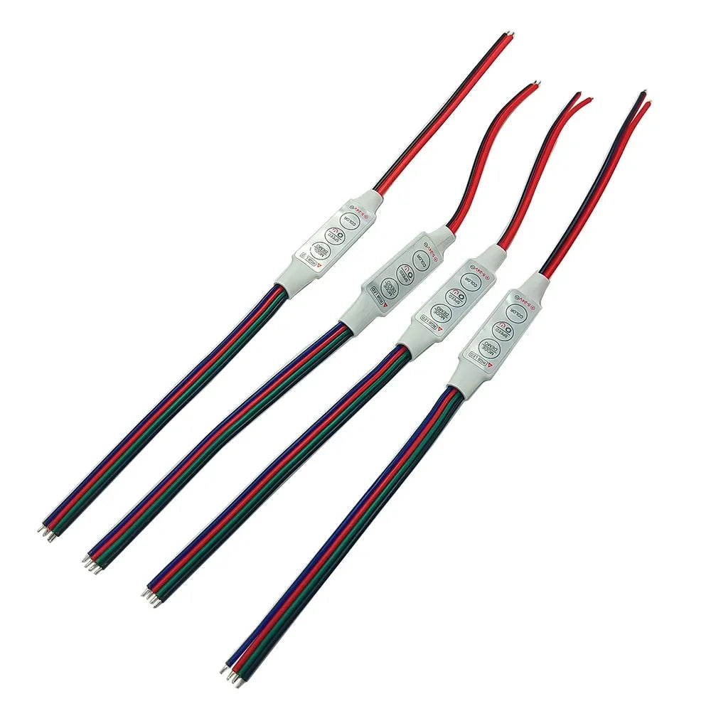 ruban led rgb contrôleur touches 24v 6a variateur luminosité rouge noir vert bleu moderne